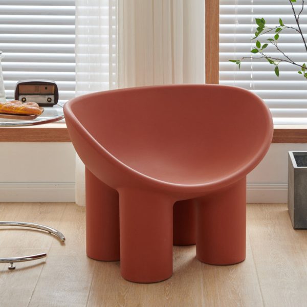 Contemporary Creative Elephant Leg Shape Adult Children Round Curved Plastic Chair Backrest Armrest For Living Room - Image 42