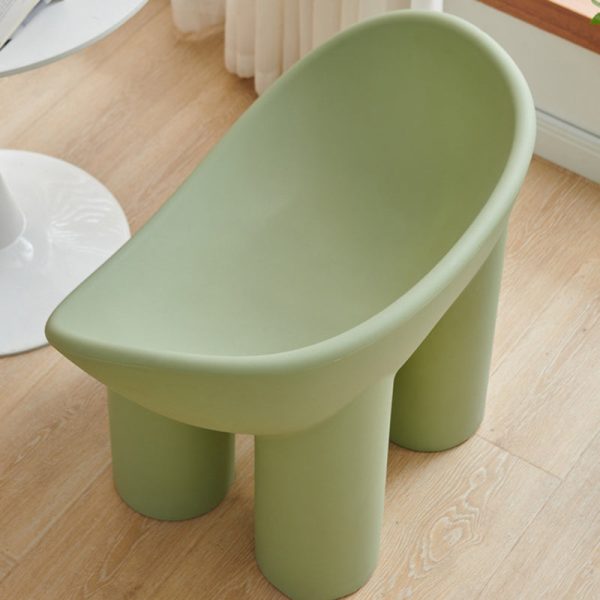 Contemporary Creative Elephant Leg Shape Adult Children Round Curved Plastic Chair Backrest Armrest For Living Room - Image 7