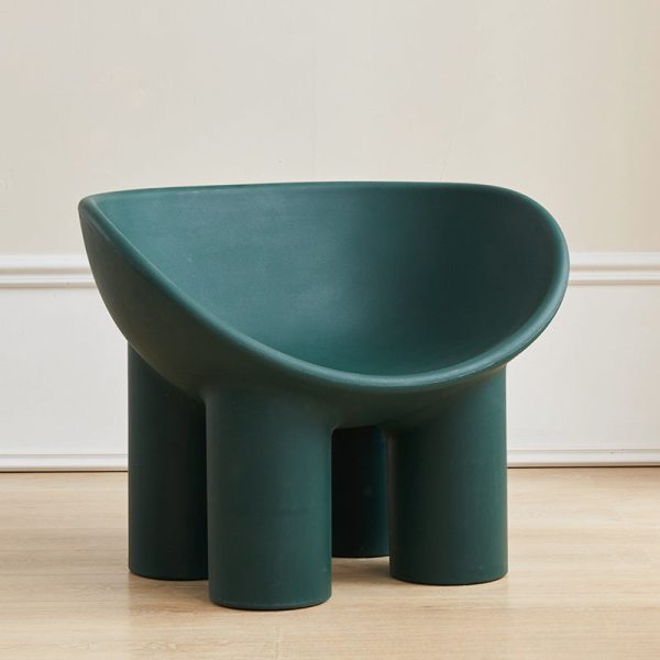 Contemporary Creative Elephant Leg Shape Adult Children Round Curved Plastic Chair Backrest Armrest For Living Room - Image 10