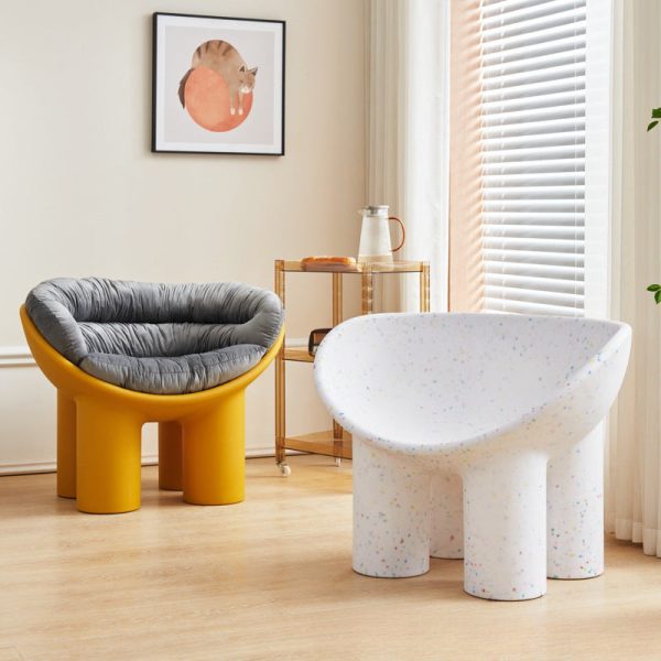 Contemporary Creative Elephant Leg Shape Adult Children Round Curved Plastic Chair Backrest Armrest For Living Room - Image 45