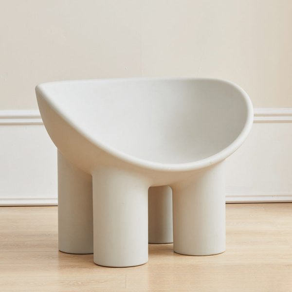 Contemporary Creative Elephant Leg Shape Adult Children Round Curved Plastic Chair Backrest Armrest For Living Room - Image 19