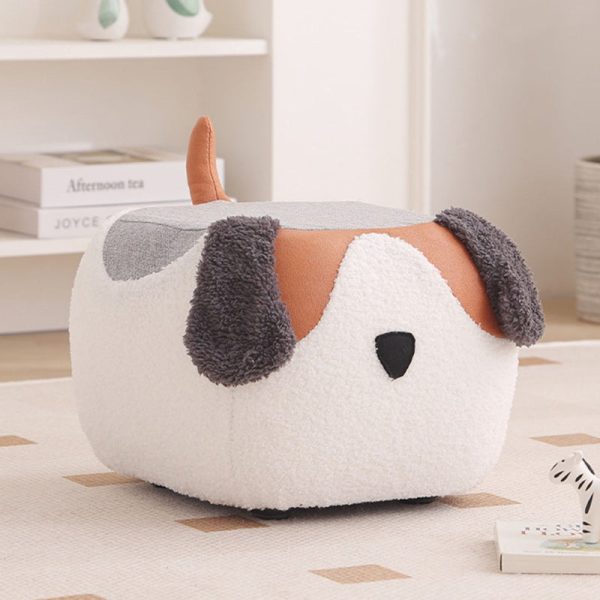 Contemporary Creative Cute Cartoon Kids Animal Oval Teddy Velvet Chair For Living Room - Image 20