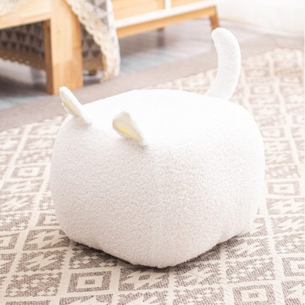 Contemporary Creative Cute Cartoon Kids Animal Oval Teddy Velvet Chair For Living Room - Image 18