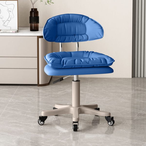 Modern Minimalist Movable Swivel Liftable Rectangle Square Metal PU Leather Nylon Cosmetic Chair Desk Chair Backrest For Home Office - Image 26