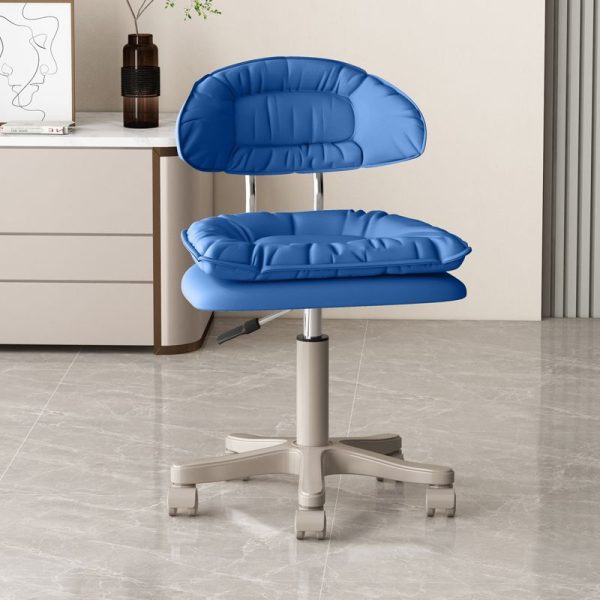 Modern Minimalist Movable Swivel Liftable Rectangle Square Metal PU Leather Nylon Cosmetic Chair Desk Chair Backrest For Home Office - Image 27