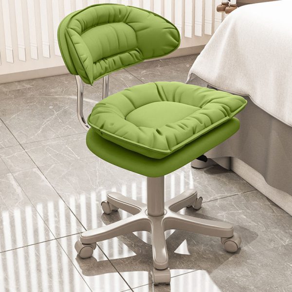 Modern Minimalist Movable Swivel Liftable Rectangle Square Metal PU Leather Nylon Cosmetic Chair Desk Chair Backrest For Home Office - Image 10