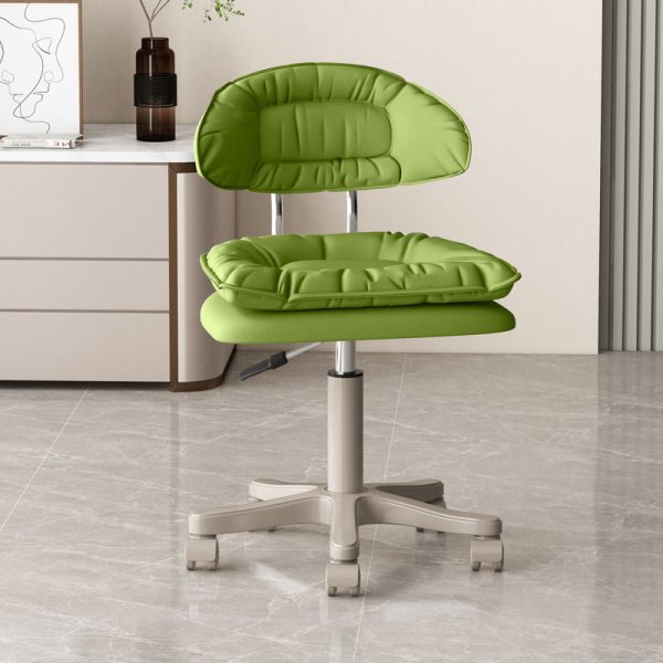Modern Minimalist Movable Swivel Liftable Rectangle Square Metal PU Leather Nylon Cosmetic Chair Desk Chair Backrest For Home Office - Image 18