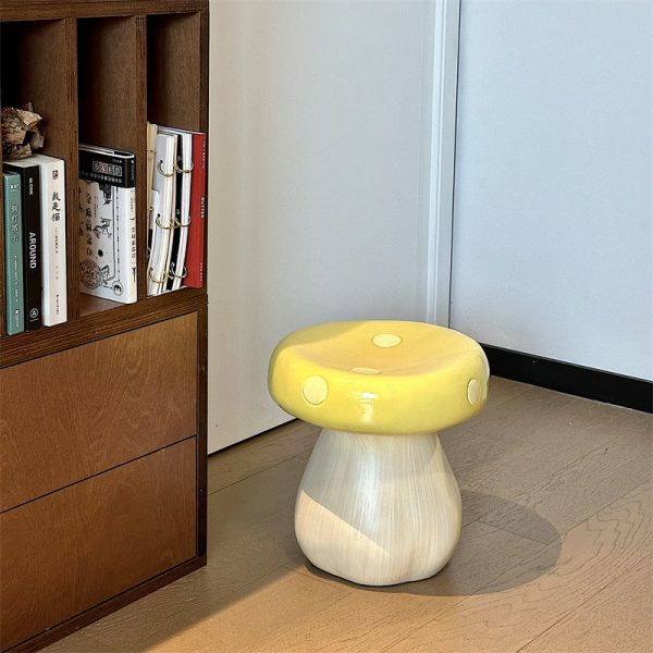 Contemporary Creative Mushroom Round Fiberglass Chair For Living Room - Image 2