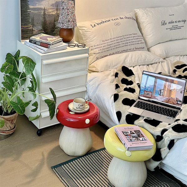 Contemporary Creative Mushroom Round Fiberglass Chair For Living Room - Image 6
