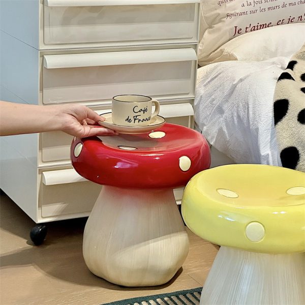 Contemporary Creative Mushroom Round Fiberglass Chair For Living Room - Image 7