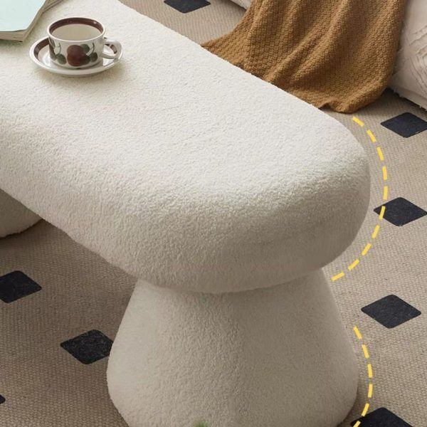 Contemporary Nordic Rectangle Wood Fabric Bench Chair For Bedroom - Image 7