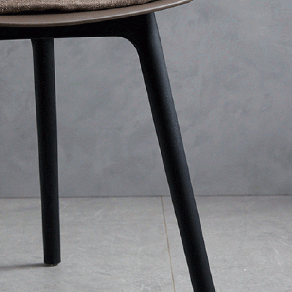Modern Minimalist Square Plastic Dining Chair Backrest Armrest For Dining Room - Image 7