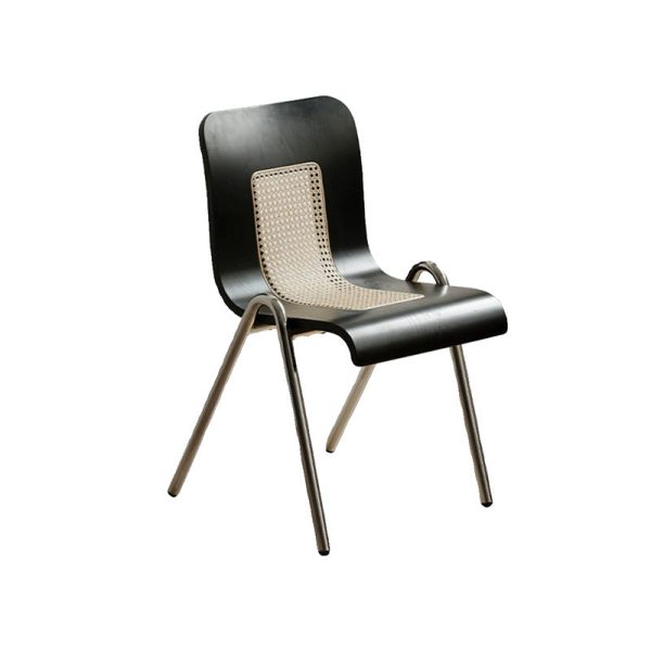Traditional Japanese Rectangular Solid Wood Stainless Steel Dining Chair Backrest For Dining Room - Image 15