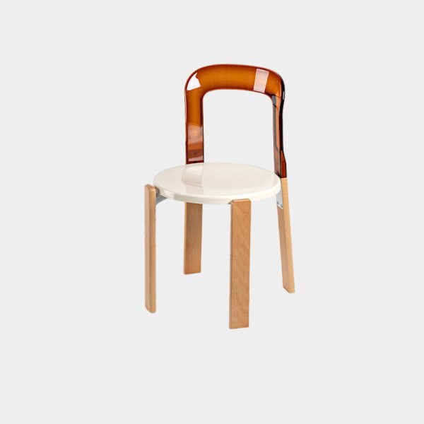 Traditional Vintage Round Plastic Solid Wood Aluminum Dining Chair Backrest For Dining Room - Image 18
