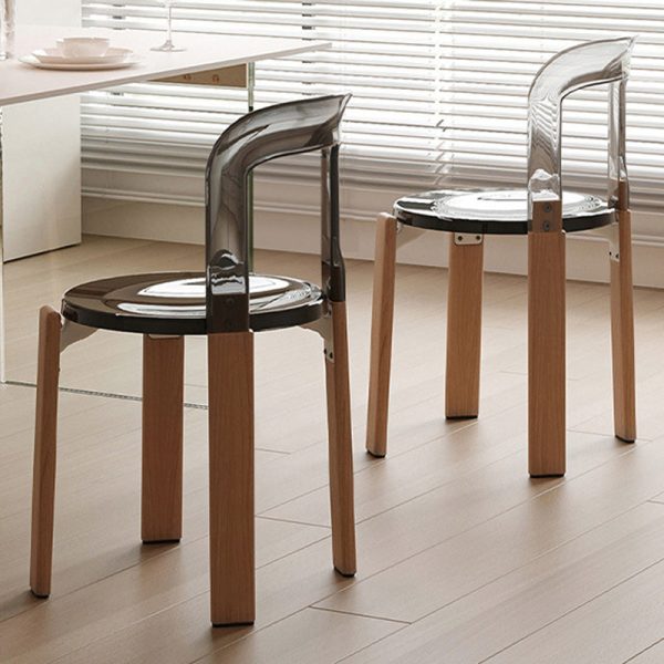 Traditional Vintage Round Plastic Solid Wood Aluminum Dining Chair Backrest For Dining Room - Image 15