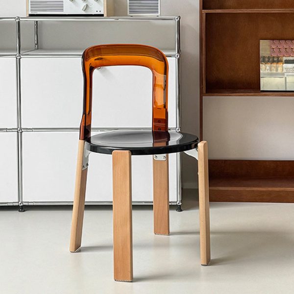 Traditional Vintage Round Plastic Solid Wood Aluminum Dining Chair Backrest For Dining Room - Image 10