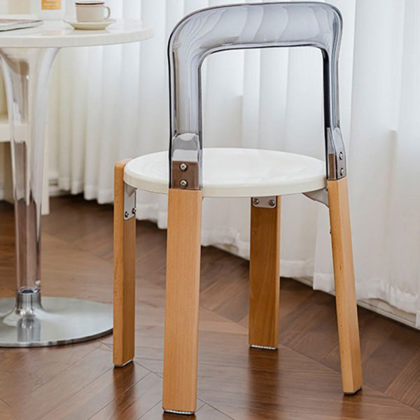 Traditional Vintage Round Plastic Solid Wood Aluminum Dining Chair Backrest For Dining Room - Image 13
