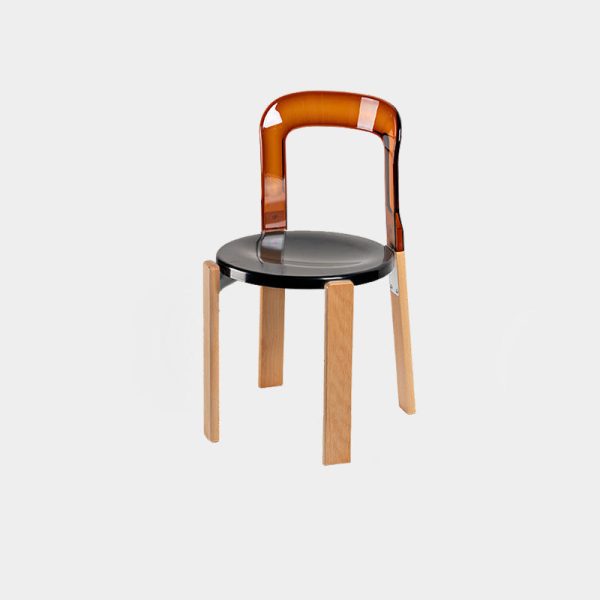 Traditional Vintage Round Plastic Solid Wood Aluminum Dining Chair Backrest For Dining Room - Image 19