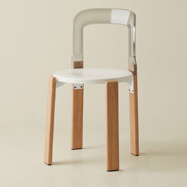 Traditional Vintage Round Plastic Solid Wood Aluminum Dining Chair Backrest For Dining Room - Image 26