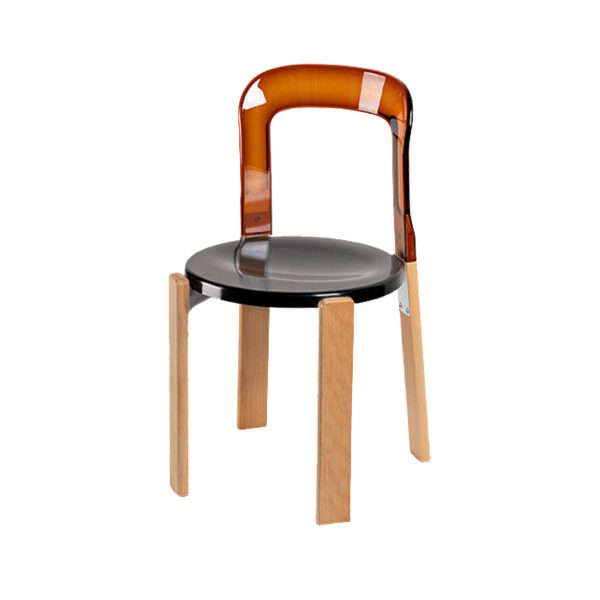 Traditional Vintage Round Plastic Solid Wood Aluminum Dining Chair Backrest For Dining Room - Image 17