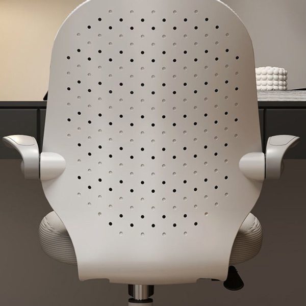 Modern Minimalist Half Round Cushion Plastic Metal High Density Sponge Desk Chair For Home Office - Image 6