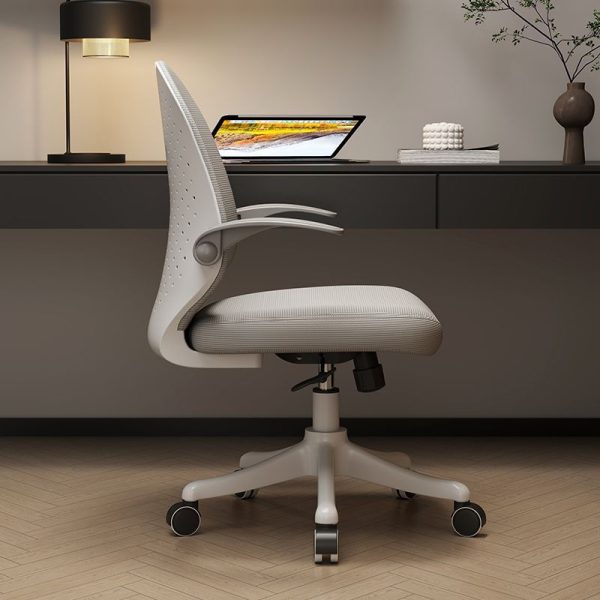 Modern Minimalist Half Round Cushion Plastic Metal High Density Sponge Desk Chair For Home Office - Image 13