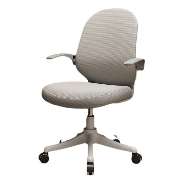 Modern Minimalist Half Round Cushion Plastic Metal High Density Sponge Desk Chair For Home Office - Image 19