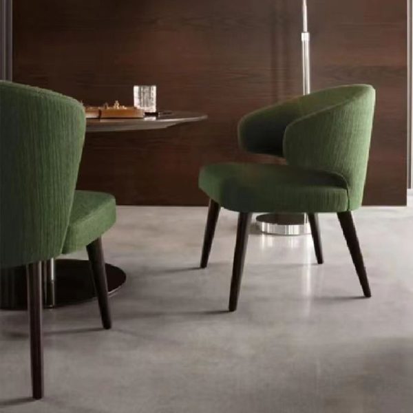 Modern Luxury Square Cushion Solid Wood Fabric High Resilience Sponge Dining Chair Backrest For Dining Room - Image 9