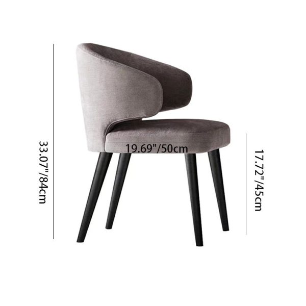 Modern Luxury Square Cushion Solid Wood Fabric High Resilience Sponge Dining Chair Backrest For Dining Room - Image 4