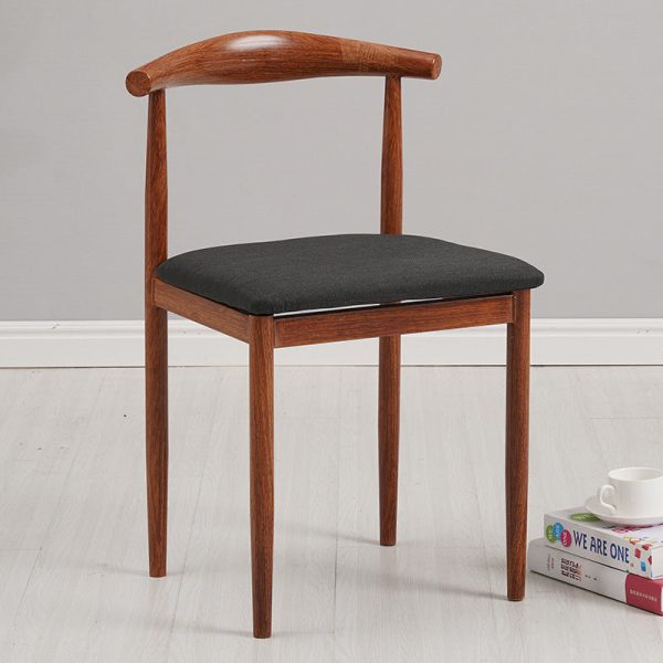 Modern Minimalist Square Leather Carbon Steel Dining Chair Backrest For Dining Room - Image 25