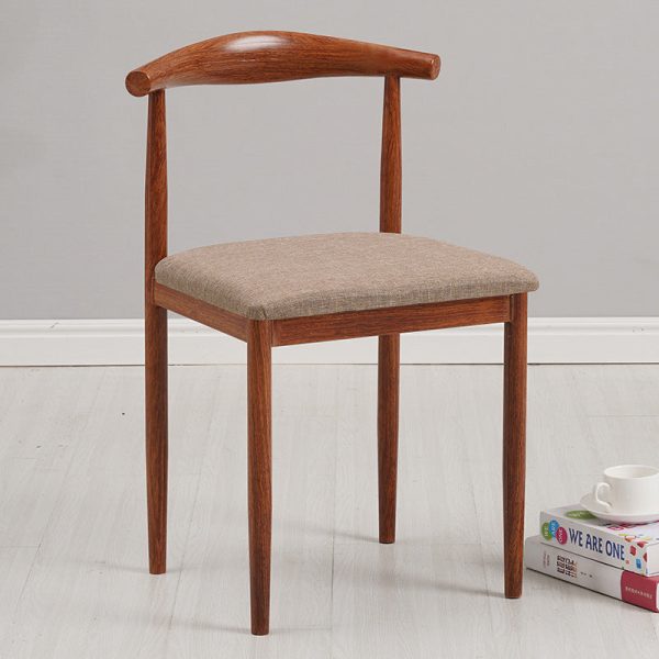 Modern Minimalist Square Leather Carbon Steel Dining Chair Backrest For Dining Room - Image 28