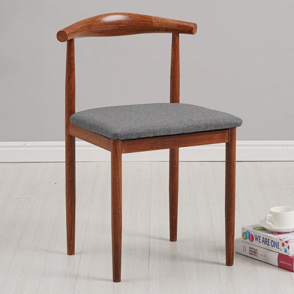 Modern Minimalist Square Leather Carbon Steel Dining Chair Backrest For Dining Room - Image 31