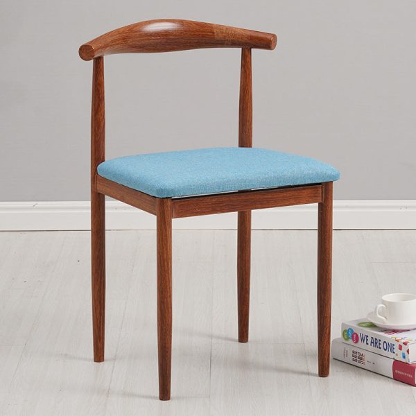 Modern Minimalist Square Leather Carbon Steel Dining Chair Backrest For Dining Room - Image 32