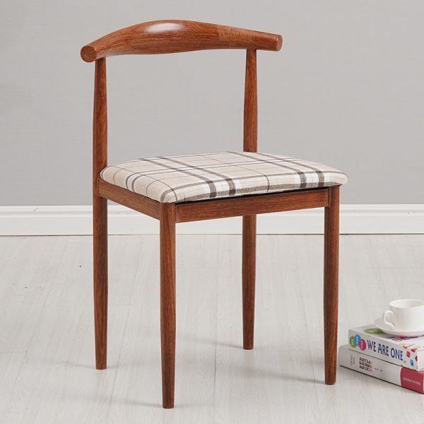Modern Minimalist Square Leather Carbon Steel Dining Chair Backrest For Dining Room - Image 34