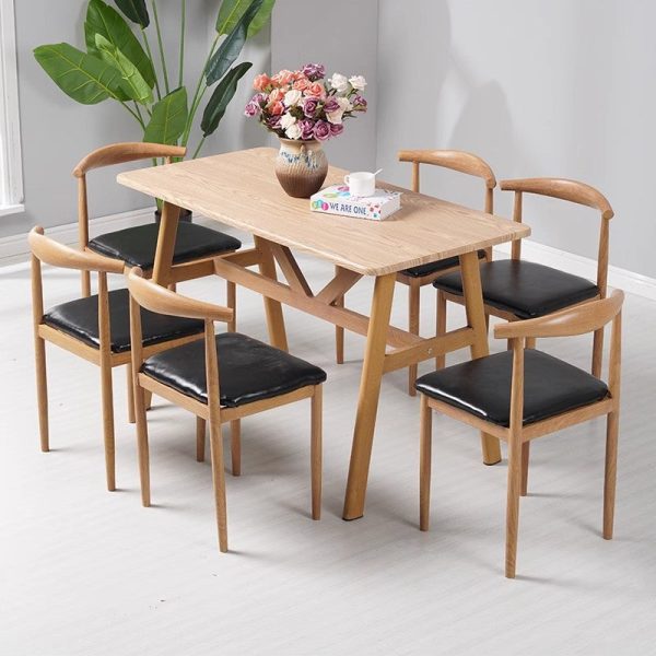 Modern Minimalist Square Leather Carbon Steel Dining Chair Backrest For Dining Room - Image 12