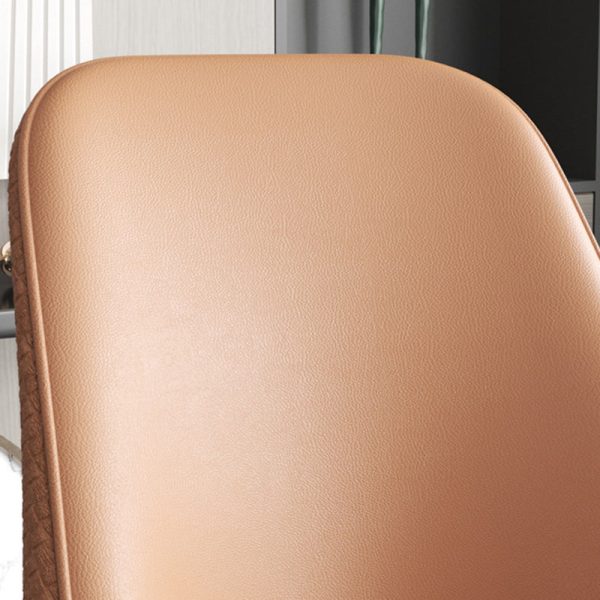Modern Luxury Trapezoidal Back Leather Carbon Steel Dining Chair Backrest For Dining Room - Image 5