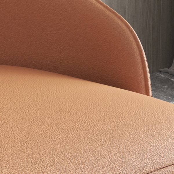 Modern Luxury Trapezoidal Back Leather Carbon Steel Dining Chair Backrest For Dining Room - Image 6