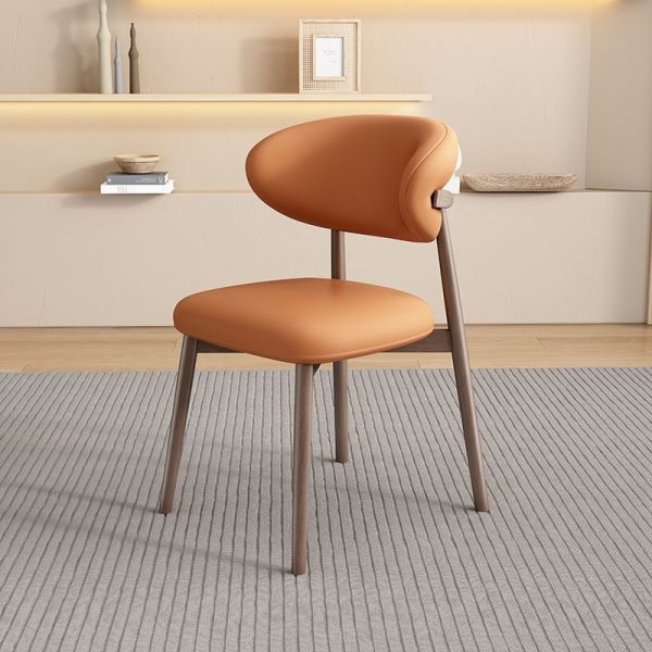 Contemporary Scandinavian Oval Back Solid Wood High Density Sponge Backrest For Dining Room - Image 24