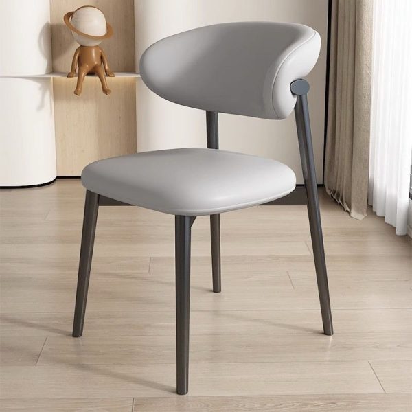 Contemporary Scandinavian Oval Back Solid Wood High Density Sponge Backrest For Dining Room - Image 15