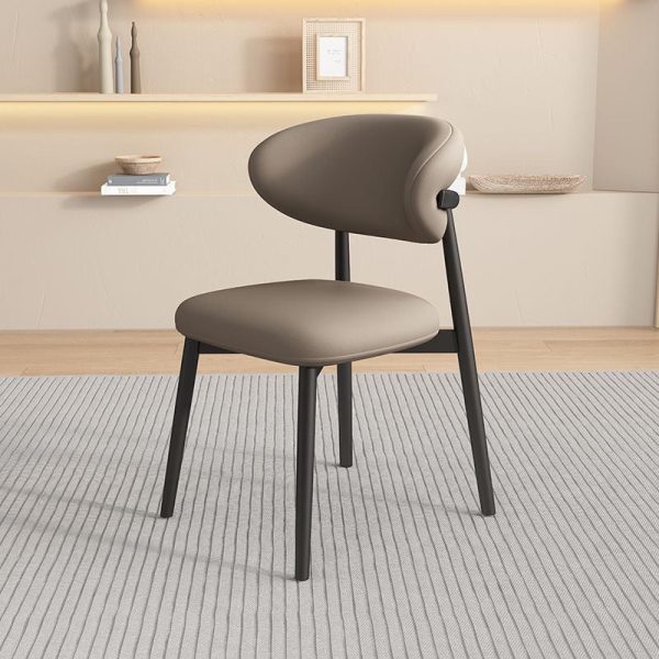 Contemporary Scandinavian Oval Back Solid Wood High Density Sponge Backrest For Dining Room - Image 37