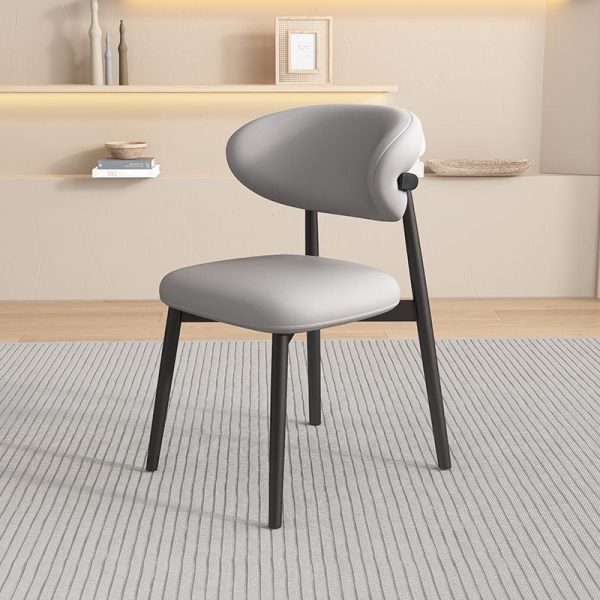 Contemporary Scandinavian Oval Back Solid Wood High Density Sponge Backrest For Dining Room - Image 38