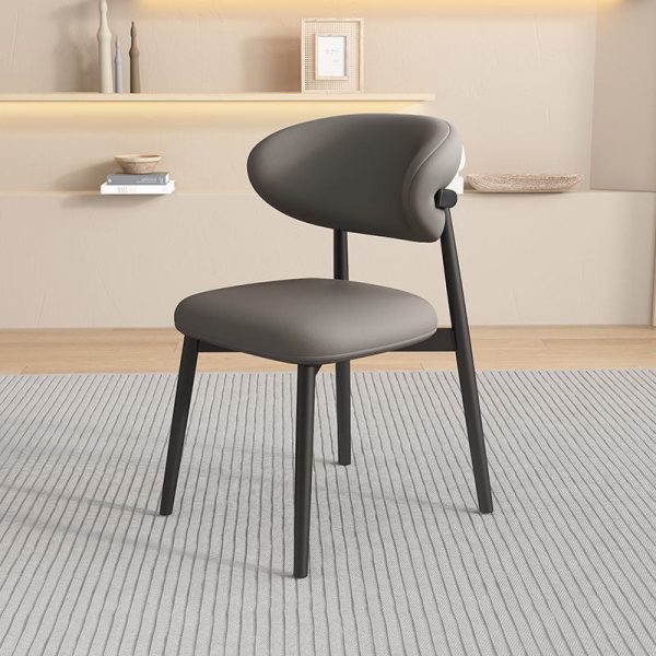 Contemporary Scandinavian Oval Back Solid Wood High Density Sponge Backrest For Dining Room - Image 39