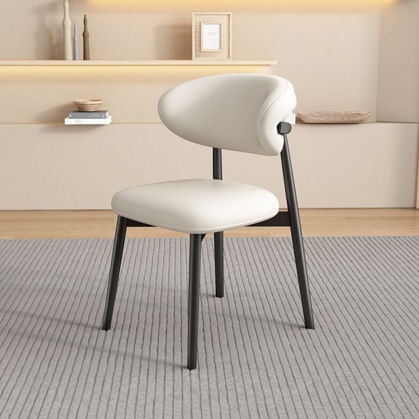 Contemporary Scandinavian Oval Back Solid Wood High Density Sponge Backrest For Dining Room - Image 40