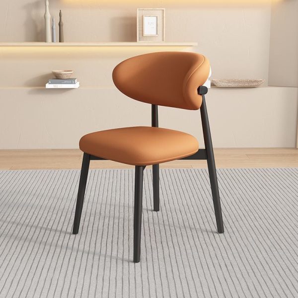 Contemporary Scandinavian Oval Back Solid Wood High Density Sponge Backrest For Dining Room - Image 41