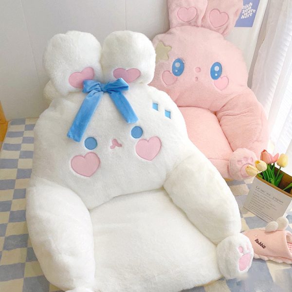 Contemporary Creative Animal Square Artificial Rabbit Fur PP Cotton Recliner Backrest Armrest For Living Room - Image 10