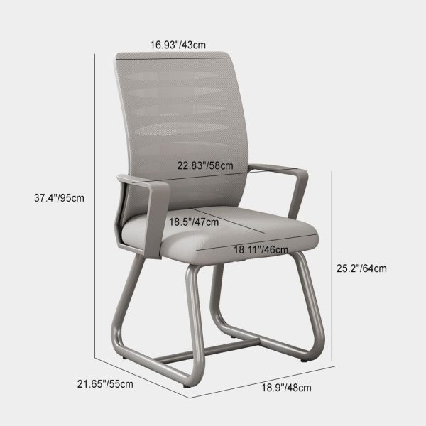 Modern Minimalist Square Plastic Stainless Steel Latex Desk Chair Backrest Armrest For Home Office - Image 4
