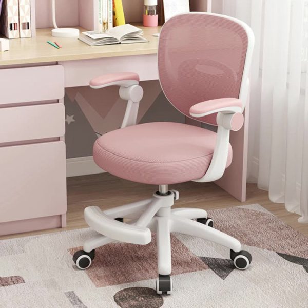 Modern Simplicity Round Cushion Fabric PP Desk Chair Backrest Armrest For Home Office - Image 3