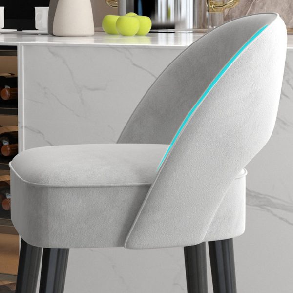 Modern Luxury Square High Resilience Foam Metal Bar Stool Backrest For Kitchen - Image 6