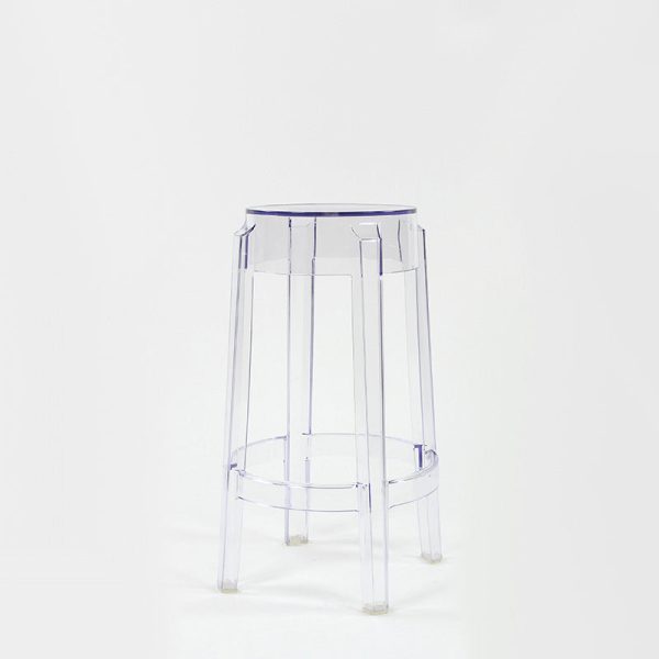 Modern Minimalist Round Plastic Bar Stool Footrest For Dining Room - Image 18