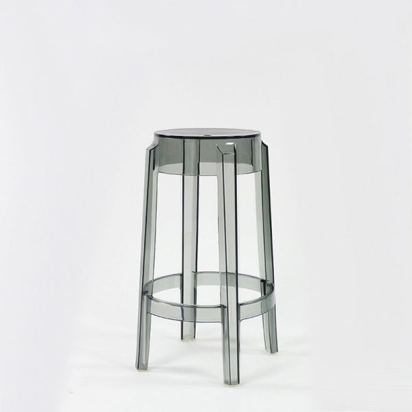 Modern Minimalist Round Plastic Bar Stool Footrest For Dining Room - Image 16